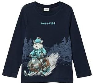 T-shirt - Geruwd Katoen - Vrolijke Print - Regular Fit