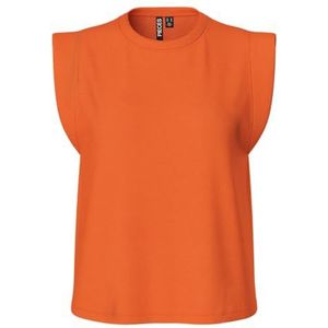 PIECES Pcchilli Summer Sl Top Noos Bc, Mandarijn oranje, M