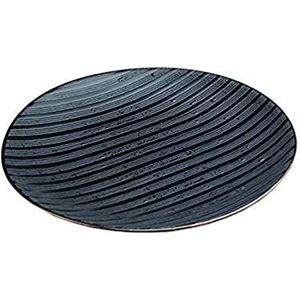Zafferano Black Stone - dessertborden van porselein, diameter 215 mm, kleur zwart/gouden rand, vaatwasmachinebestendig - set 2 stuks