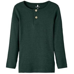 NAME IT Jongens Nmmkab Ls Top Noos Shirt met lange mouwen, Pine Grove/Detail: melange, 110