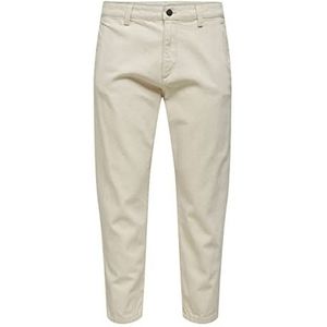 ONLY & SONS Men's ONSAVI Beam Chino Twill PK 3286 Chinobroek, Ecru, 32/34