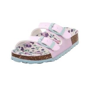 Superfit 1-800111 Pantoffels met voetbed, voor meisjes, Paars turquoise 8520, 26 EU