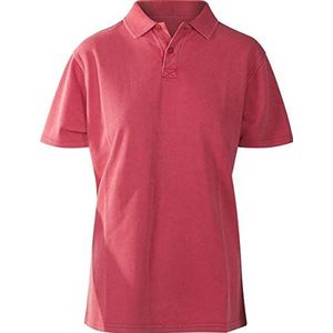 Urban Classics Garment Dye Pique Poloshirt voor heren, Rood (Red 00199), M