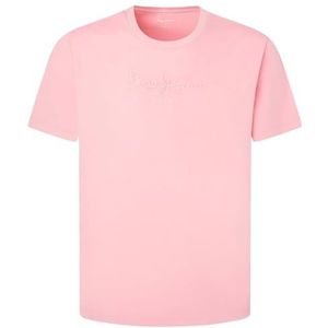 Pepe Jeans Heren Emb Eggo T-shirt, roze (asroos roze), M, Roze (Ash Rose Roze), M