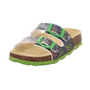 superfit Voetbedpantoffel, kinderclogs, Blauw, meerkleurig 8150, 24 EU