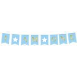 PD-Party 7024806 Decoratie Vlag Banier, Feest, Feestelijke Look - First Birthday Boy, Blauw, 8.5cm Lengte x 8.5cm Breedte x 7.5cm Hoogte