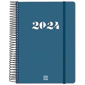 Finocam - Mijn spiraalagenda voor 2024, pagina van 1 dag, januari 2024 - december 2024 (12 maanden) French Blue