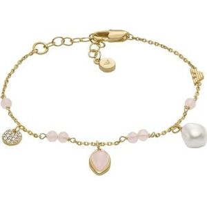 Emporio Armani Vrouwen roestvrij staal of messing met goudkleurige karabijnsluiting armband