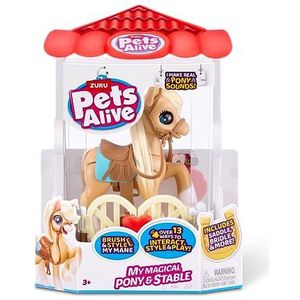 Pets Alive Mijn Magische Pony en Stabiele Interactieve Robotachtige Speelset Op batterijen door ZURU