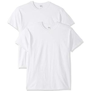GILDAN T-shirt van zwaar katoen, stijl G5000 voor heren (pak van 10), Wit (2-pack), 3XL