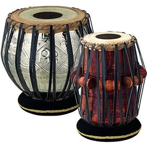 Meinl Percussion TABLA Tabla, diameter 13,97 cm (5,5 inch) Dayan / 21,59 cm (8,5 inch) Bayan, chroom/naturel
