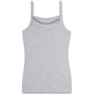 Sanetta Meisjesonderhemd Wit | Hoogwaardig en duurzaam katoenen onderhemd voor meisjes Onderhemd voor meisjes, grijs, 128 cm