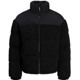 JACK & JONES Jcoflare Teddy Puffer Jacket, zwart, L