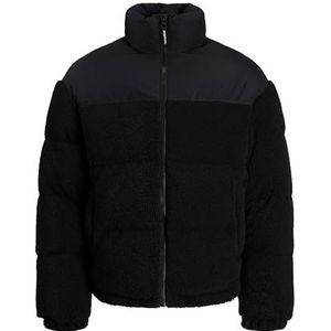 JACK & JONES Jcoflare Teddy Puffer Jacket, zwart, L