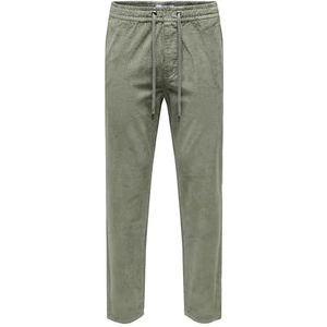 ONLY & SONS Onslinus Tap Corduroy 0185 Pant Noos, Castor Gray, XS