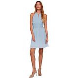 VILA - Cocktailjurk - Blauw - Kort/mini - Haltermodel