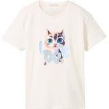 TOM TAILOR T-shirt voor meisjes, 12906 - Wool White, 116/122 cm