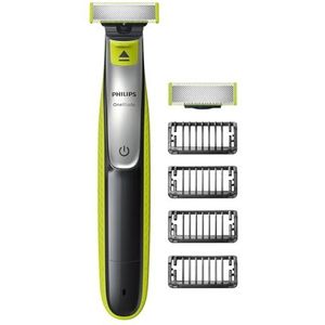 Philips OneBlade Face - Trimmer, scheerapparaat en styler - Geschikt voor alle haarlengtes - 4 Opzetbare stoppelkammen - 60 Minuten gebuikstijd - Nat en droog gebruik - Countour volgend - QP2530/30