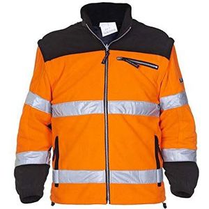 Hydrowear 04026009F Freiburg Polar Fleece Jacket, 100% Polyester, 3X-Large Size, Hi-Vis Oranje/Zwart