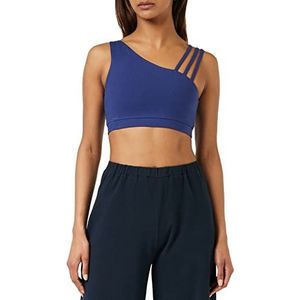 People Tree Dames Yoga Asymmetrisch Top Shirt, Blauw, 34