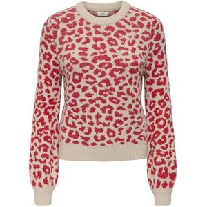 Jdy lorraine Animal L/S Pullover KNT Noos, cement, XXL