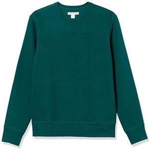 Amazon Essentials Men's Fleecetrui met ronde hals (verkrijgbaar in grote en lange maten), Bosgroen, XS