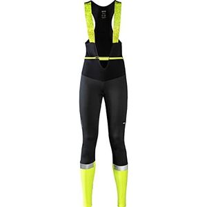 GORE WEAR Ability Thermo Bib Tights+ Thermo-fietsbroek voor dames, GORE-TEX INFINIUM, 34, zwart/neon-geel
