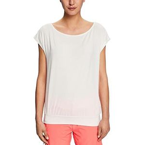 ESPRIT Sports Dames RCS T Oneshoulder Yoga-shirt, Off White, S, off-white, S