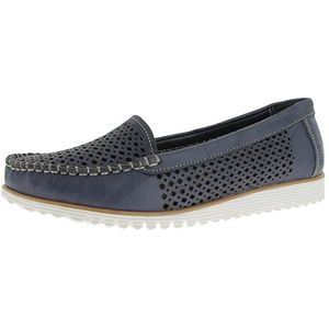 Andrea Conti dames mocassin, blauw., 36 EU