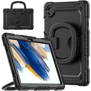 Samsung Galaxy Tab A8 Case 10,5 inch 2022, schokbestendige behuizing, 360 graden draaibare polsband en standaard, Galaxy A8 tablethoes voor kinderen SM-X200 X205 X207