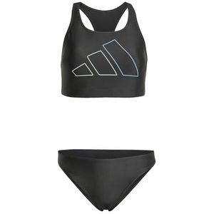 adidas Dames Big Bars Bikini, 28 Zwart, Zwart, 140