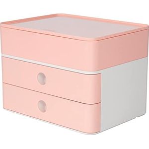 Han 1100-86 SMART-BOX PLUS ALLISON, Ladedoos met 2 laden en gebruiksvoorwerp, Flamingo Rose