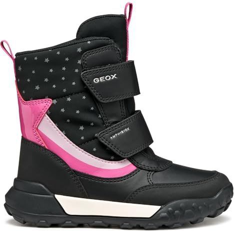 GEOX - Snowboots - Grijs - Rosa - Lichtroze - Zwart