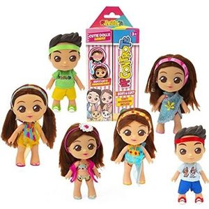 Giochi Preziosi Me Contro Te MEC9000 Cutie Doll Hawaii, Cutie Pop in Sofì of daar, 6 verschillende mini-poppen die bruinen, voor meisjes vanaf 3 jaar