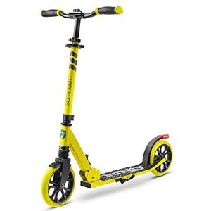 Serenelife Freestyle Scooter, Step voor volwassenen en tieners - Verstelbare Hoogte, Opvouwbare Step met Grote Glijdende wielen en Vering, Eenvoudige manoeuvreerbaarheid (Geel)