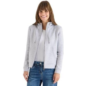 CECIL Glinsterende hoodie sweatjack Luna Grey Melange L