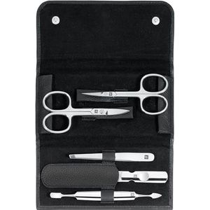 ZWILLING CLASSIC INOX 97458-004-0 Manicureset 5-delig pedicurehanden, voeten mannen,vrouw, rundleer, Zwart