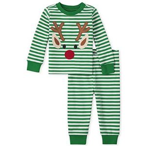 The Children's Place baby girls Family Matching Christmas Holiday Sets, Snug Fit 100% Cotton, Adult, Big Kid, Toddler, Pajama Set, Rudolph Stripe, 3T US