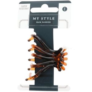 My Style Haarklammer aus Nylon in Braun, 6 cm