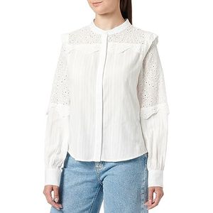 TILDEN Damesblouse met lange mouwen 37330982, wolwit, S, wolwit, S