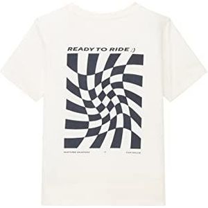 TOM TAILOR Jongens T-shirt 1035083, 12906 - Wool White, 116-122