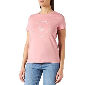 TOM TAILOR Dames Basic T-shirt met print 1032050, 17285 - Blush Rose, L