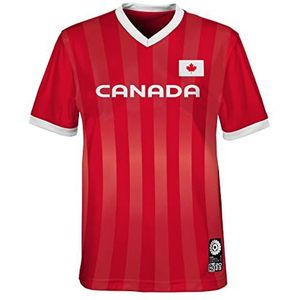 FIFA Officieel voetbalshirt 2023 voor vrouwen uit Canada, rood, 10-12 jaar, uniseks, Rood