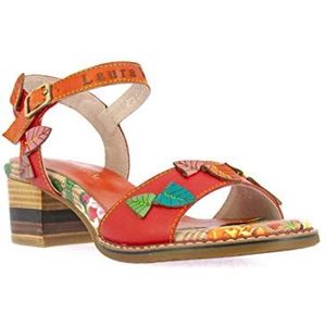 Laura Vita dames dicegoo 60 peeptoe sandalen, Rode rouge, 37 EU