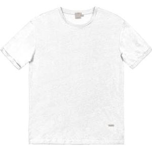 GIANNI LUPO Heren T-shirt van linnen GL087Q-S24, Wit, XS