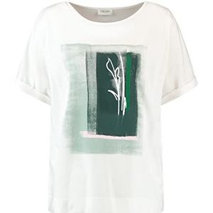 Gerry Weber Dames shirt met print op de voorkant halve mouw T-shirt 1/2 mouw half mouw patroon, off-white, 48
