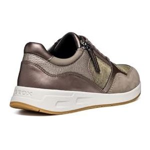 Geox D Bulmya B Sneakers voor dames, Taupe Dk Beige, 35 EU