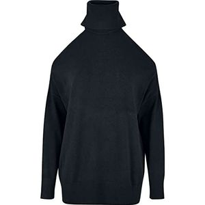 Urban Classics Damen Sweatshirt Ladies Cold Shoulder Turtelneck Sweater black XL