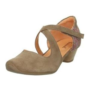 Think! dames AIDA chromfrei gegerbte nachhaltige Halbschuhe, TAUPE/KOMBI 3000