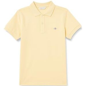 GANT Unisex Shield Ss Pique poloshirt voor kinderen, Dusty Light Yellow, 92